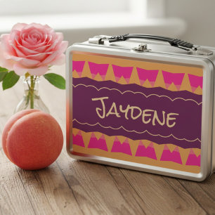 Modern Geometric Custom Fun Metal Lunch Box