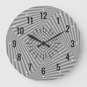 Modern & Geometric Decor - Unusual Grey Large Clock