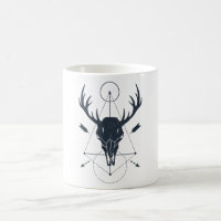 Modern Geometric Deer Skull Hunting Hunters