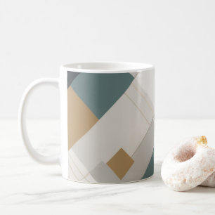 Modern geometric design featuring intersecting coffee mug