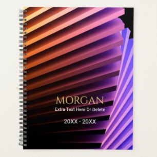 Modern Geometric Design, Gold Name, Year(s) Planner