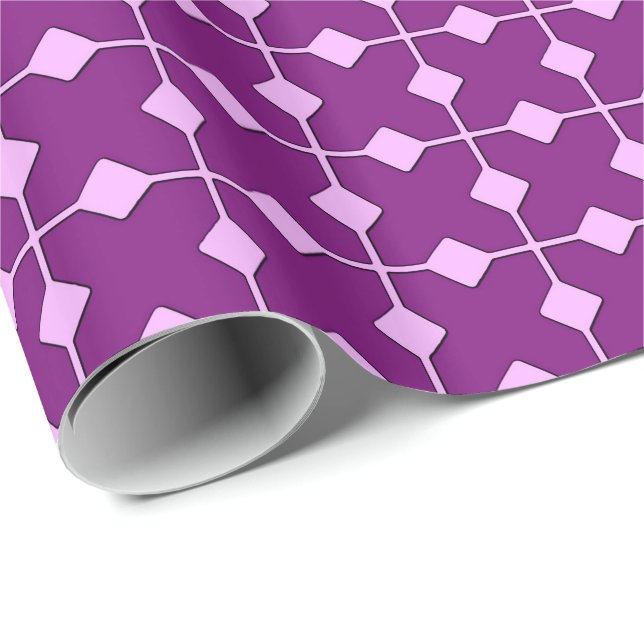 Modern Geometric, Diamonds - Amethyst purple Wrapping Paper (Roll Corner)