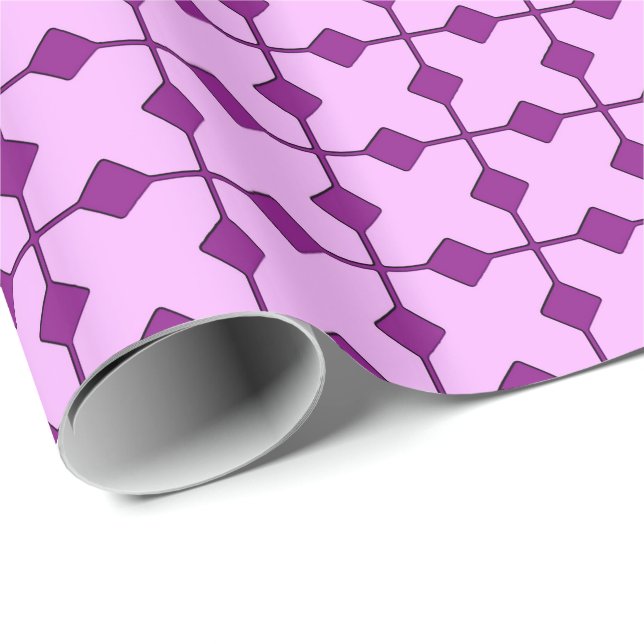 Modern Geometric, Diamonds - Amethyst purple Wrapping Paper (Roll Corner)