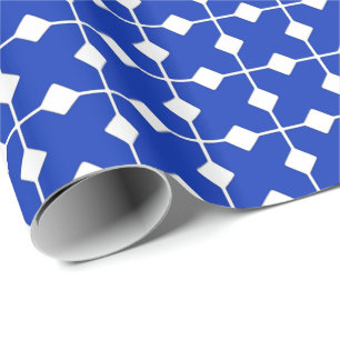 Modern Geometric, Diamonds - Cobalt blue Wrapping Paper