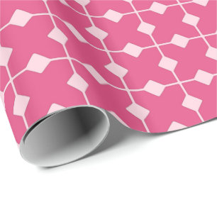 Modern Geometric, Diamonds - Strawberry pink Wrapping Paper
