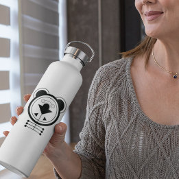 Modern Geometric Dragon Zodiac Water Bottle