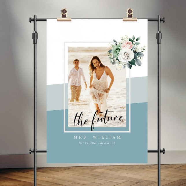 Modern Geometric Dusty Blue Bridal Shower Decor Tapestry ( Modern Geometric Dusty Blue Bridal Shower Decor Tapestry)