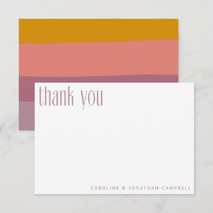 Modern Geometric Dusty Lilac Custom Bridal Shower  Thank You Card