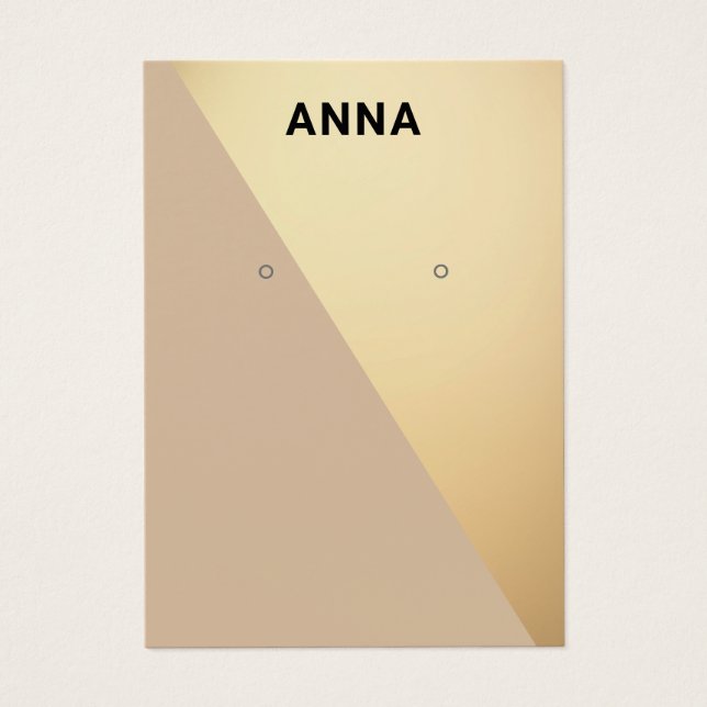 Modern Geometric Earring Display Card (Front)