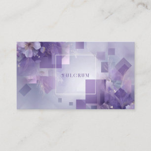 Modern Geometric Ethereal Floral Lavender Business Card