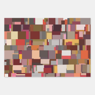 Modern Geometric Fabric Design Wrapping Paper Sheet