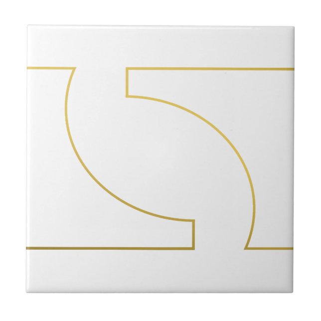 Modern Geometric Faux Gold Minimalistic Tile (Front)