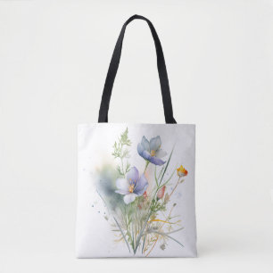 Modern Geometric Floral Tote Bag Contemporary Styl