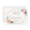 Modern Geometric Frame Floral Wedding RSVP Reply