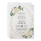 Modern Geometric Frame Nature Green Floral Wedding