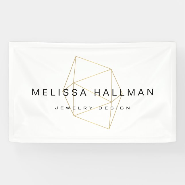 Modern Geometric Gemstone Banner (Horizontal)