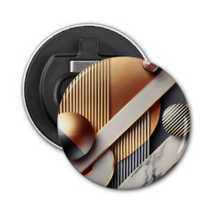 Modern Geometric Gold Car Vent Air Freshener Bottle Opener