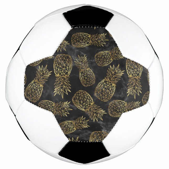 Modern geometric gold pineapples design football (Front)