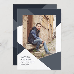 Modern Geometric Graduation Invitation
