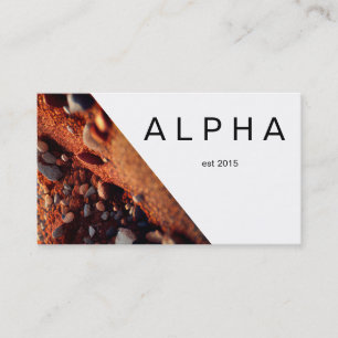 Modern Geometric Gravel Dirt Construction Design B Business Card