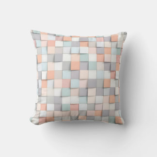 Modern Geometric Grid Mosaic Design Cushion