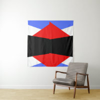 Modern Geometric Harlequin Pattern Red Blue Black