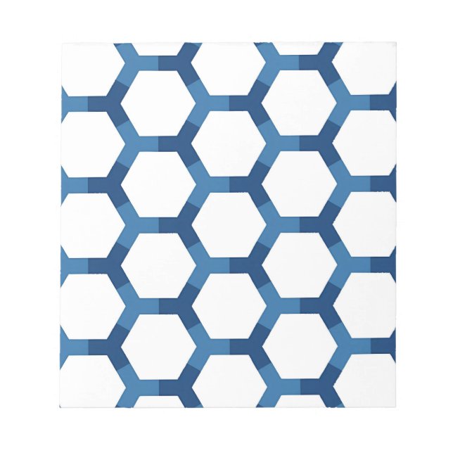 Modern Geometric Hexagon Pattern Notepad (Front)