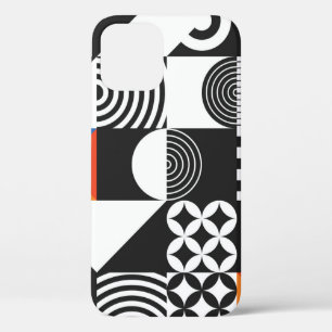 Modern geometric in scandinavian style iPhone 12 case