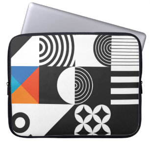 Modern geometric in scandinavian style laptop sleeve