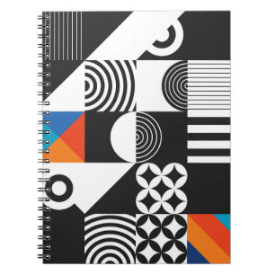Modern geometric in scandinavian style notebook