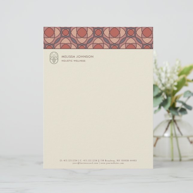 Modern Geometric Interior Design Letterhead (Standing Front)