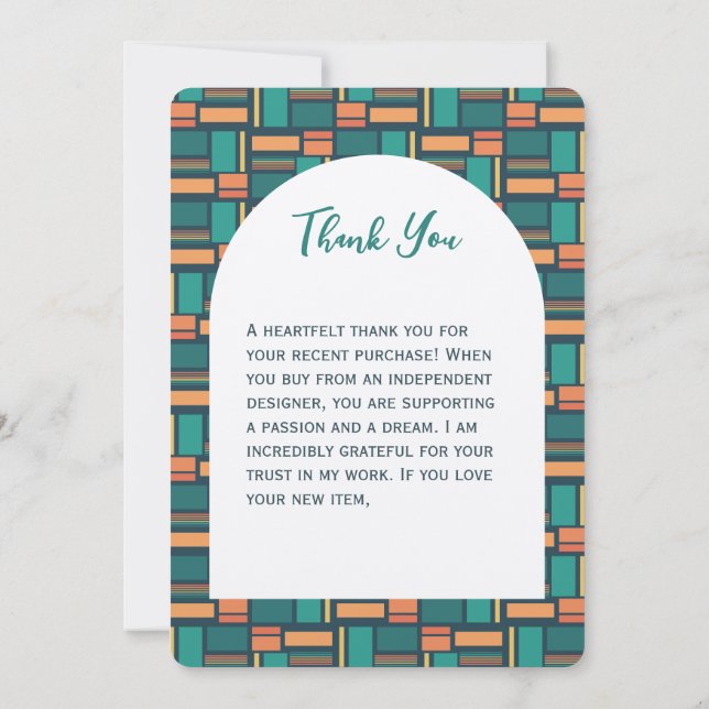 Modern Geometric Invitation (Back)