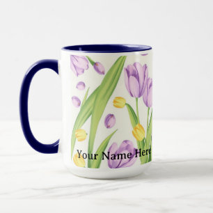 Modern Geometric IWD 2026 Flower Art Mug