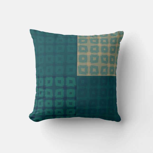 Modern Geometric Kaleidoscope Pattern in Earthy To Cushion (Front)