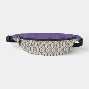 Modern Geometric Lavender & Gold Fanny Pack