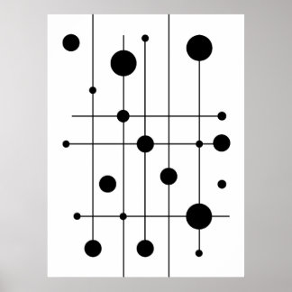 Modern Geometric Lines and Circles Art | Minimalis Poster