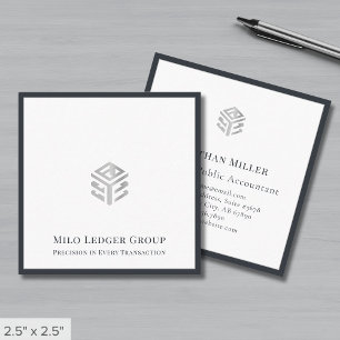 Modern Geometric Logo Square Business Card