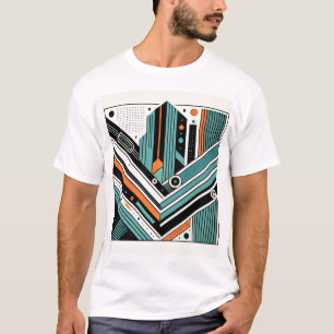 Modern Geometric Men’s T-Shirt – Bold Abstract