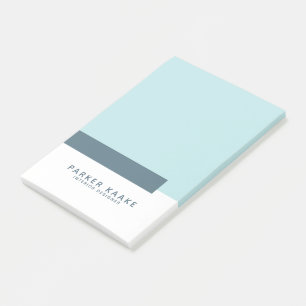 Modern Geometric Minimalist Blue Post-it Notes