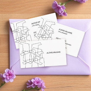 Modern Geometric Minimalist Elegant Professional Business Card