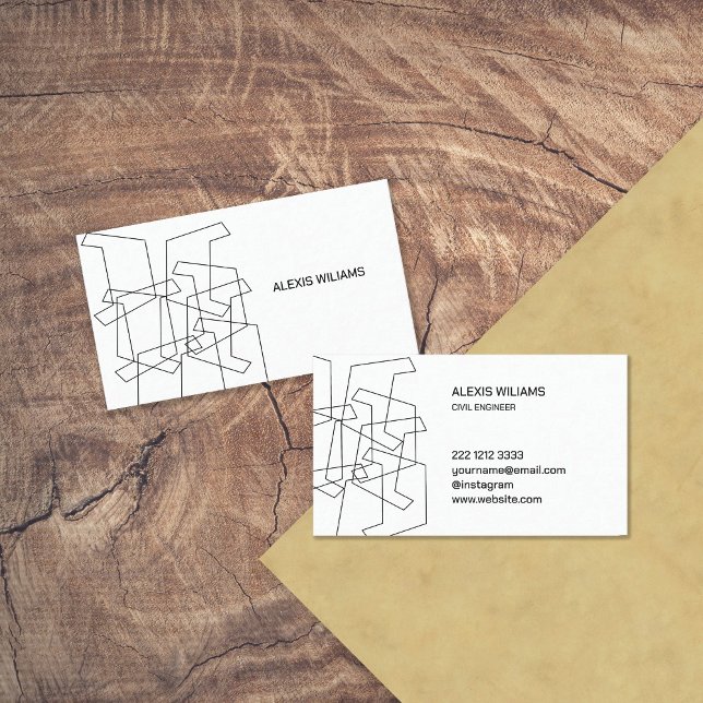 Modern Geometric Minimalist Elegant Professional Business Card (Creator Uploaded)