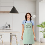 Modern Geometric Mint Green Girly Fun 'Head Chef' Apron<br><div class="desc">Fun,  personalised and customisable mint green and white check apron. Modern and simple geometric design,  would make a lovely gift for the 'Head Chef'</div>