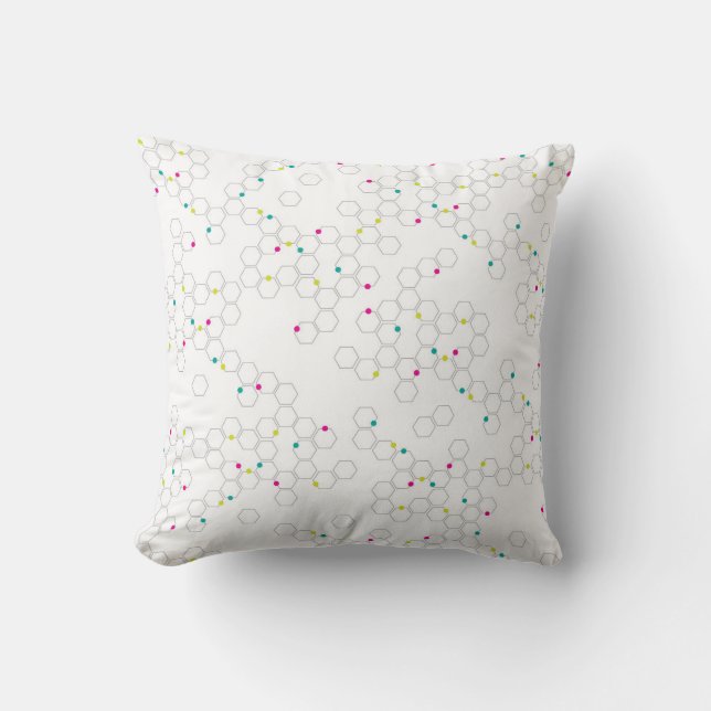 Modern Geometric Molecule Cushion (Front)