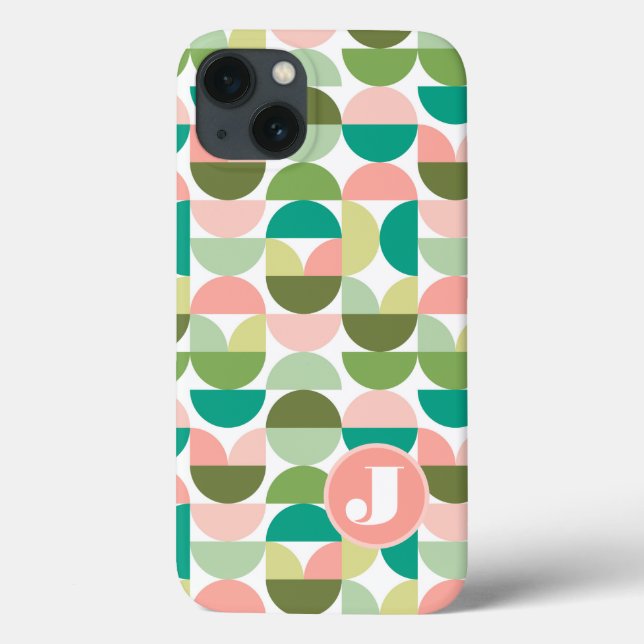 Modern Geometric Monogrammed iPhone / iPad case (Back)