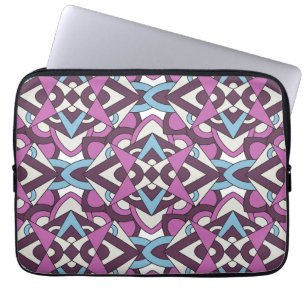 Modern Geometric Mosaic – Abstract Color Pattern Laptop Sleeve