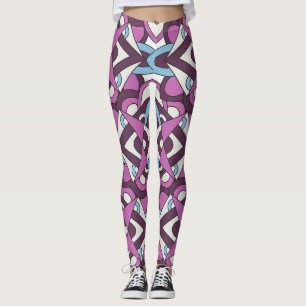 Modern Geometric Mosaic – Abstract Color Pattern Leggings