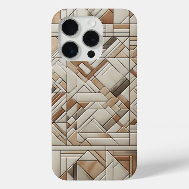 Modern Geometric Mosaic Phone Case Abstract Linear (Back)