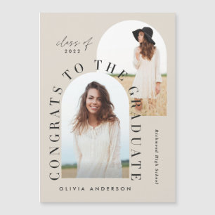 Modern geometric multi photo arch graduation