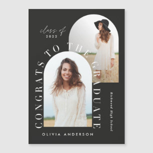 Modern geometric multi photo arch graduation