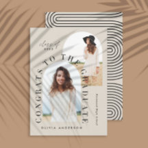 Modern geometric multi photo arch graduation